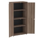 Ver imagem 2 de Armário Alto P25 Pandin 80 Cm (largura) em Mdp Cor Walnut com 2 Portas e 3 Prateleiras