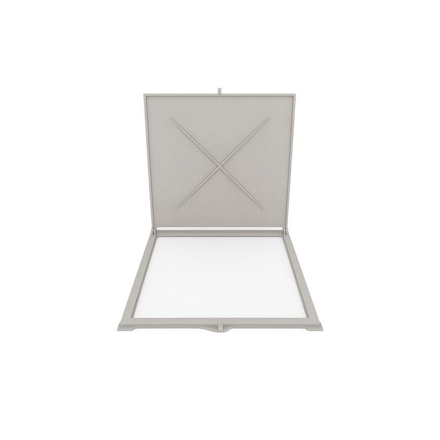 Ver imagem 3 de Tampão Articulado S Rebaixo Passagem Inspeção Branco 30x30cm