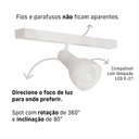 Ver imagem 3 de Kit 2 Trilho Eletrificado 1 Spot Lâmpada E27 Direcionável Cor:branco
