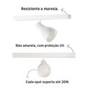 Ver imagem 5 de Kit 2 Trilho Eletrificado 1 Spot Lâmpada E27 Direcionável Cor:branco