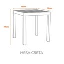 Ver imagem 2 de Kit 1 Mesa Creta e 4 Cadeira Tulum em Polipropileno