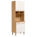 Ver imagem 1 de Torre Quente Paneleiro Intenza 70cm 1 Forno Freijó/off White Cristal - Nicioli