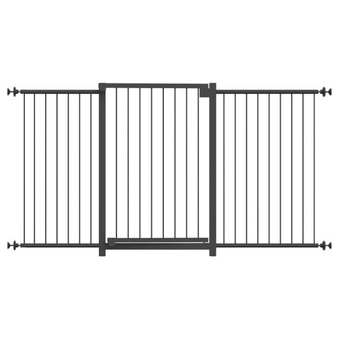 GRADE PORTÃO PET BEBÊ DIVISOR AMBIENTE 70 A 140 CM PRETO