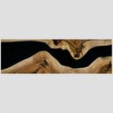 Ver imagem 2 de Quadro Panorâmico Madeira Moldura Bege 120X35Cm