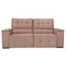 Sofá Cama Retrátil Sala Vicenza Vicenza 210cm Suede Cor Rosê - 6