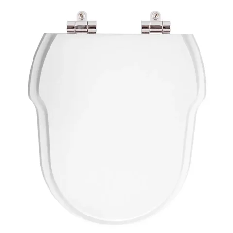 Tampa De Vaso Poliester Com Amortecedor Hampton Branco Para Bacia Incepa