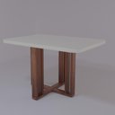 Ver imagem 3 de Sala de Jantar Paola Tampo em MDF com Vidro Cadeiras Bege 120cm Bom Pastor Móveis