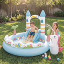 Ver imagem 2 de Piscina Inflável Playground Infantil Castelo Unicórnio 234L Intex