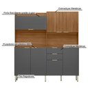 Ver imagem 5 de Cozinha Compacta Pitaya 7 Portas 2 Gavetas - Amendola Touch/Grafito Prime Tx