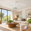 Ver imagem 7 de Ventilador de Teto Infinity Lux 2003 Branco com 3 Pás de MDF Controle Remoto