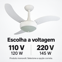 Ver imagem 4 de Ventilador de Teto Infinity Lux 2003 Branco com 3 Pás de MDF Controle Remoto