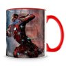 Caneca Personalizada Capitão América vs Homem de Ferro (Vermelha) - 2