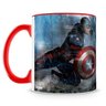 Caneca Personalizada Capitão América vs Homem de Ferro (Vermelha) - 1