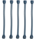 Ver imagem 4 de Kit com 5 Engates Flexíveis PVC 1/2" 30cm Cinza Cromado Cipla
