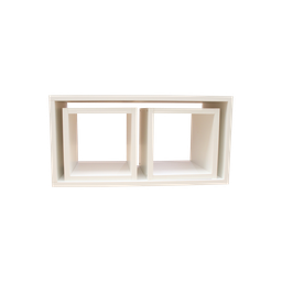 Kit 3 Nichos 50x25 / 20x20 / 20x20 Kit 20cm Profundidade - Mdf Branco - Cód. 803 - 2