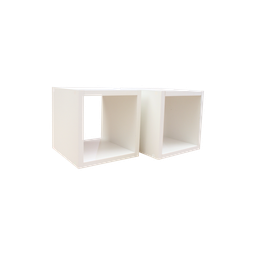 Kit 3 Nichos 50x25 / 20x20 / 20x20 Kit 20cm Profundidade - Mdf Branco - Cód. 803 - 4