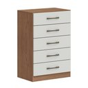 Ver imagem 1 de Cômoda 5 Gavetas Castro Solution 4005A Macadâmia/Blanc SE