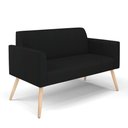 Ver imagem 1 de Sofá Namoradeira Pés Palito Natural Marisa Linho D03 - D\'rossi Cor A79 Preto