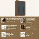 Ver imagem 5 de Quarto Completo 4 Portas 4 Gavetas 2 Peças Viena Espresso Móveis Cinza/Nogal/Grafite
