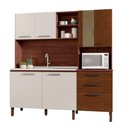Ver imagem 1 de Kit Cozinha 7 Portas E 2 Gavetas Nogueira Off White