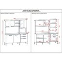 Ver imagem 2 de Kit Cozinha 7 Portas E 2 Gavetas Nogueira Off White