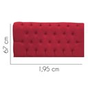 Ver imagem 2 de Painel Cabeceira Estofada Paris 195cm Cama Box King Corino Vermelho- Mabe Magazine