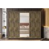 Guarda-Roupa Casal com Espelho 3 Portas de Correr Espanha Amadeirado - 1