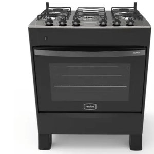 Fogão Iris Plus 5 Bocas, Preto, Bivolt - Realce. Iris Plus 5 Bocas Preto