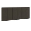 Ver imagem 1 de Cabeceira Painel Estofada Cama Casal Box 1,40 Dobrável Itália - Marrom Suede