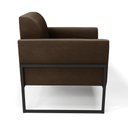 Ver imagem 4 de Kit 2 Poltronas Base Industrial Alta Preto Marisa Suede D03 - D’Rossi Marrom