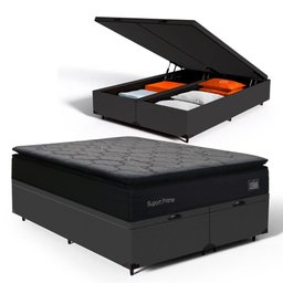 Cama Box Baú com Colchão de Espuma D45 Pillow Top Suport Maxx Casal 138cm - 5