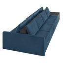 Ver imagem 5 de Sofá Ilha 4 Lugares Living 472cm Modulado Lary Veludo Pu Pto K01 Cor Azul Marinho