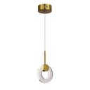 Ver imagem 1 de Pendente Quarto Led 5w 3000k Dourado Fainne 15cm Bivolt Mais Luz