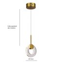 Ver imagem 5 de Pendente Quarto Led 5w 3000k Dourado Fainne 15cm Bivolt Mais Luz