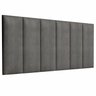 Cabeceira Cama Box Casal Espumada 140cm: Cinza - 2