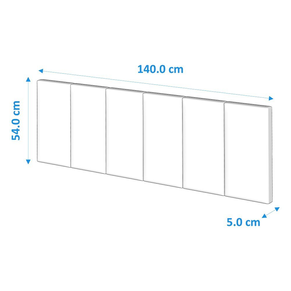 Cabeceira Cama Box Casal Espumada 140cm: Cinza - 3