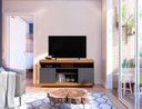 Ver imagem 4 de Rack para TV com Portas Aurora Noce Preto