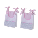 Ver imagem 2 de Porta Fralda Organizador Quarto de Bebê Menino Menina 2 Peças com Laço:chevron Rosa