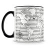 Caneca Personalizada Mapa Mundi Para Colorir (Preta) - 2