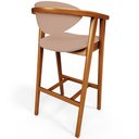 Ver mais imagens de Kit 06 Banquetas Alta para Cozinha Bancada Bar Sala de Jantar Fixa Cecília L02 Linho Rosê - Lyam