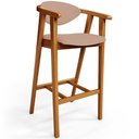 Ver imagem 3 de Kit 06 Banquetas Alta para Cozinha Bancada Bar Sala de Jantar Fixa Cecília L02 Linho Rosê - Lyam