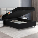 Ver imagem 5 de Cama Box Baú Casal Conforto Sintético Preto + Colchão Casal Conforto Espuma D23 16x138x188