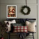 Ver imagem 2 de Quadro de Natal Papai Noel Vintage 33x24cm - com Vidro:moldura Preta