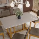 Ver imagem 7 de Conjunto Sala de Jantar 6 Lugares Retangular com Tampo de Vidro Mesa Filadélfia Cadeiras Miami