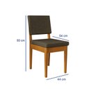 Ver imagem 3 de Conjunto Sala de Jantar 6 Lugares Retangular com Tampo de Vidro Mesa Filadélfia Cadeiras Miami