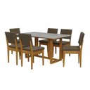 Ver imagem 2 de Conjunto Sala de Jantar 6 Lugares Retangular com Tampo de Vidro Mesa Filadélfia Cadeiras Miami