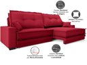 Ver imagem 7 de Sofá Palermo 2,80m Assento Retrátil e Reclinável Velosuede Vermelho - Netsofás