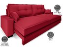 Ver imagem 3 de Sofá Palermo 2,80m Assento Retrátil e Reclinável Velosuede Vermelho - Netsofás