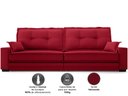 Ver imagem 4 de Sofá Palermo 2,80m Assento Retrátil e Reclinável Velosuede Vermelho - Netsofás