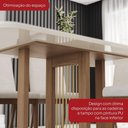 Ver imagem 3 de Conjunto de Jantar Natalí 6 Lugares Tampo MDF Cadeiras Corano Caramelo Linho 160cm Móveis Henn